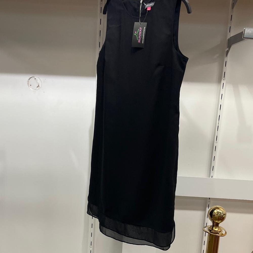 Vince Camuto Black Midi Dress